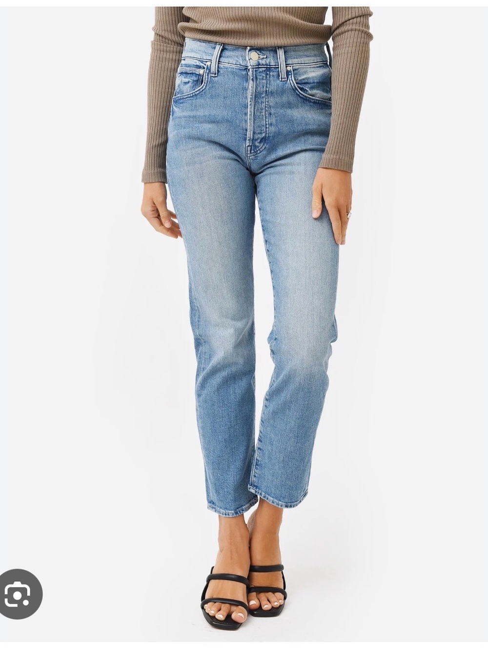 MOTHER high waisted Hiker Hover Straight Jeans